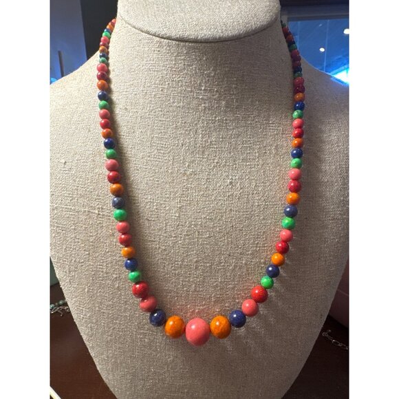 Jay King Jewelry - Jay King DTR 925 Multicolor Gemstone Bead Necklace Sterling Silver Hook Clasp